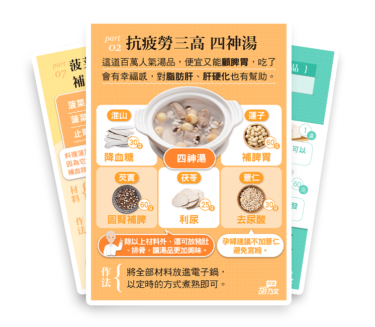 8道食療顧筋骨抗三高